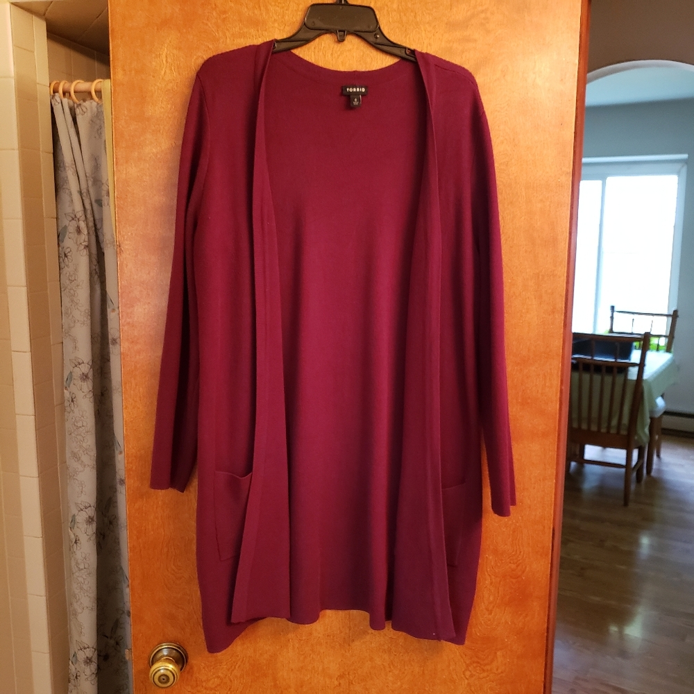 Long cardigan dress coat with pockets